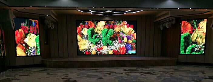 Guangzhou hexing hotel indoor P4 high qingquan color screen delivery!
